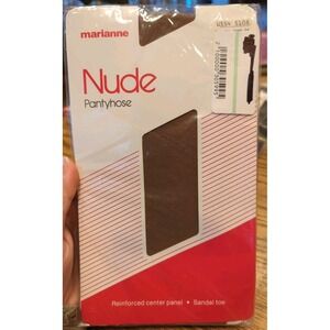 New Vintage Marianne Pantyhose Size B Taupe Sandal Toe